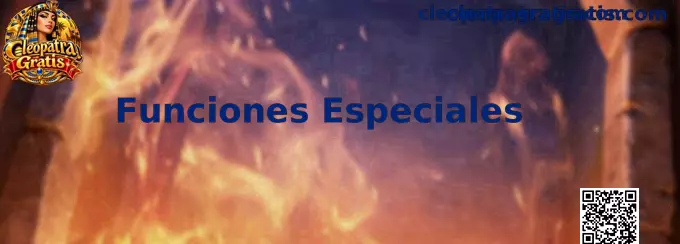Representación de las funciones especiales de Cleopatra Gratis, incluyendo símbolos, comodines y rondas de bonificación