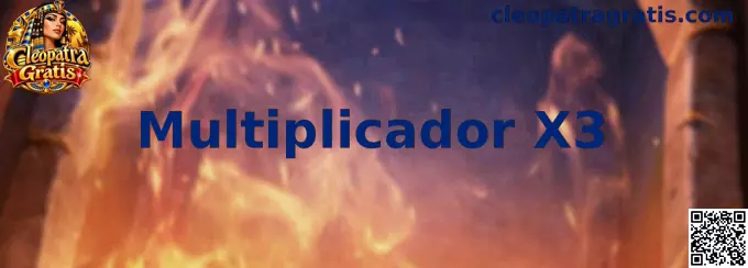 Representación del Multiplicador X3 durante los giros gratis de Cleopatra