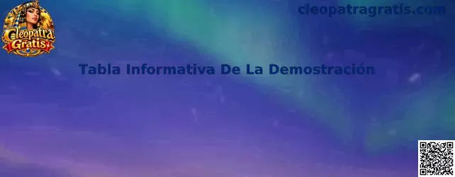 Tabla Informativa De La Demostración de Cleopatra Gratis